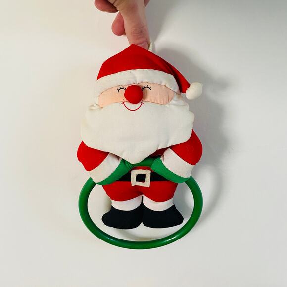 Vintage Avon Plush Santa Claus Towel Holder - Picture 1 of 4